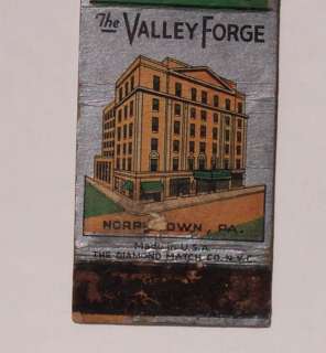 1930s? Valley Forge Hotel Kulp Matchbook Norristown PA  