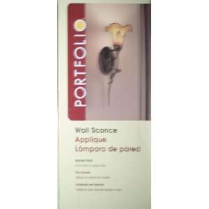  Portfolio Flower Wall Sconce Light Fixture, Hand Blown Art 