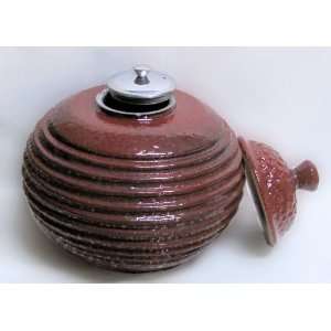 Pacific Decor   RUSTIC RINGS FIREPOT ~ Hand Glazed Ceramic 