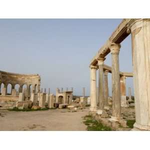 Market, Leptis Magna, UNESCO World Heritage Site, Libya, North Africa 