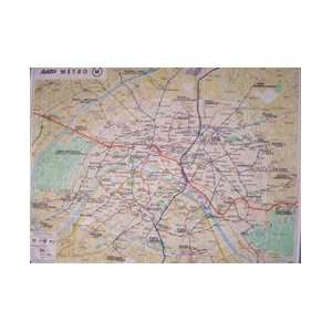  PARIS METRO MAP (ORIGINAL STATION MAP   NOT A REPRINT 