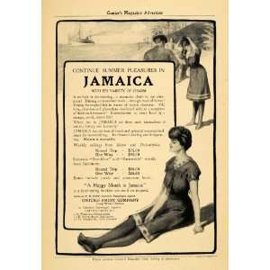   Co. Jamaica Cruise Voyage Beach   Original Print Ad