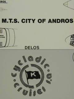 Deck Plan Cruise Ship MTS CITY of RHODOS MYCONOS ANDROS  