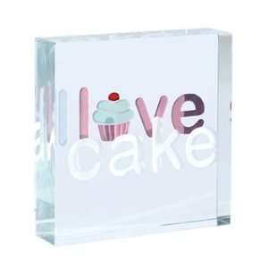    Spaceform London Medium Paperweight Cupcake Love: Home & Kitchen