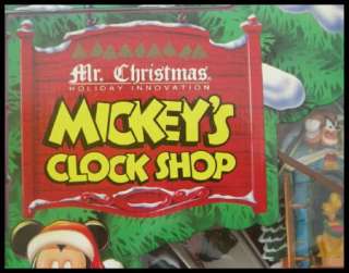 Disney Animated Mickeys Clock Shop Mr. Christmas 1993 Mickey Donald 