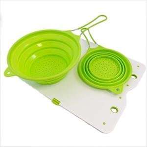  Quality Colander and Cutting Board Set By Silvermark 