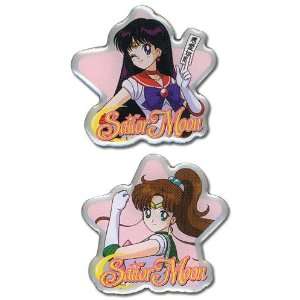  Sailor Mars and Sailor Jupiter Sailor Moon Pins Set of 2 