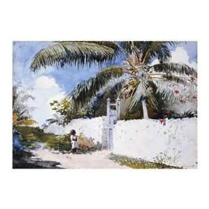  Winslow Homer   A Garden In Nassau Giclee Canvas