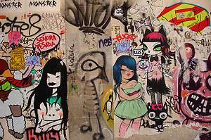 Miss Van  Graffiti Urban street art 24x36 Canvas  