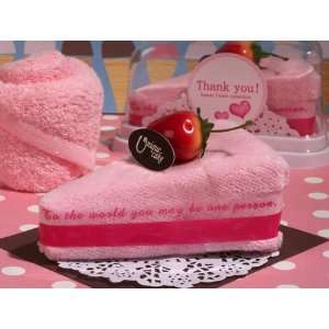  Favors Sweet Treats Collection strawberry cheesecake towel favor 
