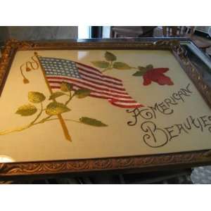  Antique American Beauties Framed Needlepoint Everything 