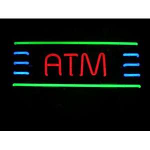  ATM Neon Business Sign & Light   9x22