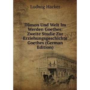   Erziehungsgeschichte Goethes (German Edition) Ludwig Hacker Books