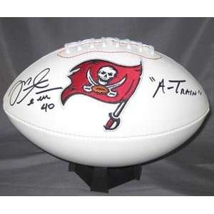   Mike Alstott Signed Buccaneers Football   A Train Sports Collectibles