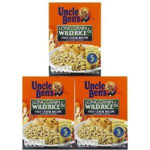 Uncle Bens Fast Cook Long Grain Wild Rice, 6.25 oz, 3 ct (Quantity of 