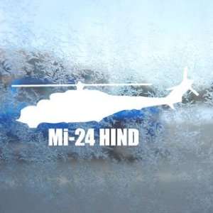  Mi 24 HIND White Decal Military Soldier Window White 
