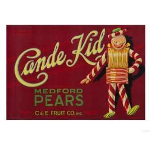  Cande Kid Pear Crate Label   Medford, OR Premium Poster 