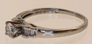 platinum .28cttw diamond engagement ring 3.2g vintage estate antique 5 