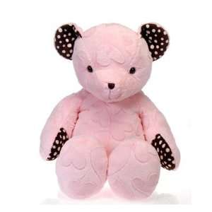 29.5 Cuddle Pink Jaquard Heart Bear Case Pack 4 