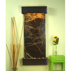   Falls with Blackened Copper and Green Rainforest Marble Kitchen
