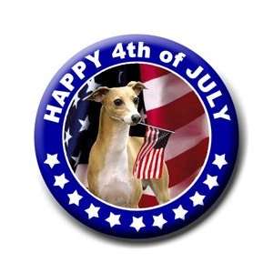  Italian Greyhound 4th July Pin Badge 