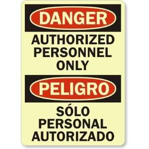   Personal Autorizado Glow Aluminum Sign, 10 x 7
