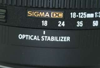 SIGMA 18 125mm 18 125 OS LENS Canon XSi XTi XT 40D 30D  