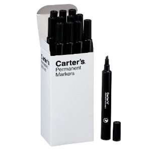  Avery Carters Large Desk Style Permanent Markers, Black 
