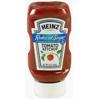 Heinz Tomato Ketchup, Reduced Sugar, Bottles, 14 oz  