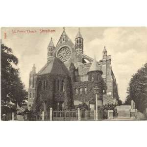  1907 Vintage Postcard St. Peters Church Streatham London 