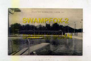 Aragon Park Swimming Pool Clinton INDIANA *EARLY B/W BY ARTVUE*  