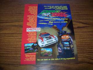 NAMCO DIRT DASH VIDEO ARCADE GAME FLYER BROCHURE 1995  