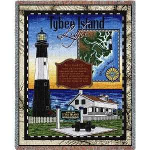 Tybee Island Lighthouse Tapestry Throw Blanket 