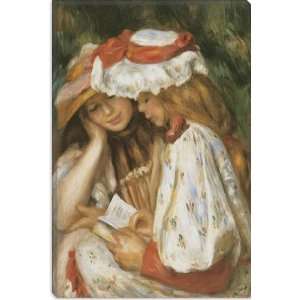 Two Girls Reading by Claude Monet Canvas Painting Reproduction Art 
