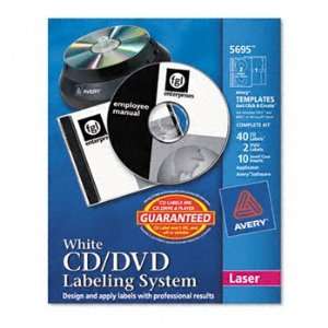  Avery® CD/DVD Design Kits LABEL,LSR CD KIT40/10,WHT 42703 