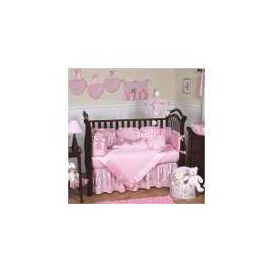  Chenille Pink 9 Piece Crib Set   Baby Girls Bedding Baby