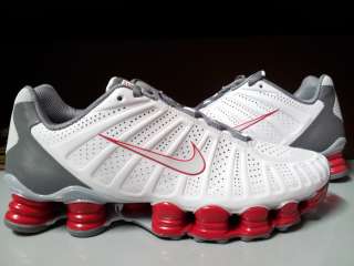   116] Mens Nike Shox TL3 III Metallic Platinum Sport Red Cool Grey 2012
