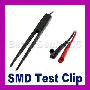 SMD Test Clip Meter Probe Multimeter Tweezer Capacitor  