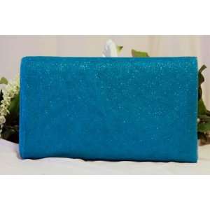  Premium Glitter Tulle Fabric 6 inch 25 Yards, Turquoise 