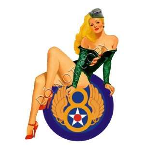  8th Airforce Pinup Girl Guitar decal s62 Musical 