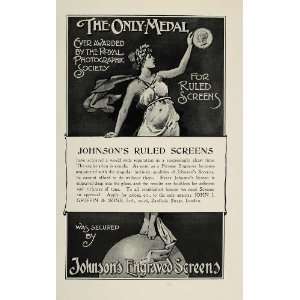  1901 Ad Johnsons Engraved Screens Printing Engraving 