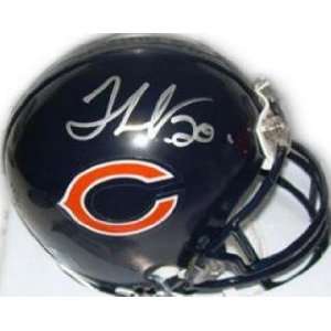  Autographed Thomas Jones Mini Helmet   Chicago Bears 