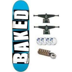 Baker Skateboard Baked   8.19 Neon Blue w/Mini Logo Wheels & Bearings