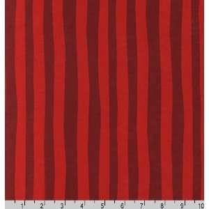 Celebrate Seuss Dark Red and White Stripes Fabric One Yard (0.9m) ADE 