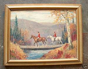 Hastings 1950 Fox Hunt horse equestrian painting LISTED  