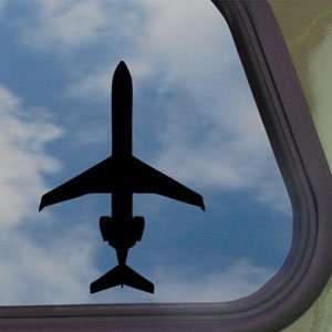  Bombardier CRJ700 Airliner Black Decal Window Sticker 