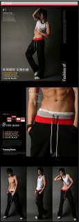 1x Men Casual Sports Comfort Waist Fitness Athletic Pants Slacks Black 