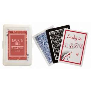 Baby Keepsake: Red Wine Bar Theme Personalized Playing Card Favors 