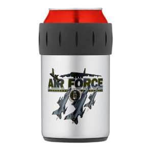 Thermos Can Cooler Koozie US Air Force with Planes and Fighter Jets 
