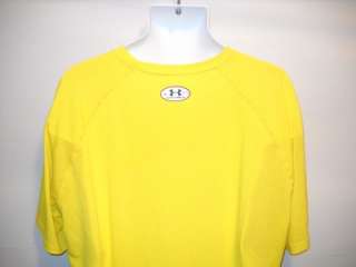   COOL LOOKING UNDER ARMOUR YELLOW XL ATHLETES RUN ATHLETIC T SHIRT